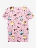 Boba Faces Allover Print T-Shirt - BoxLunch Exclusive, LIGHT PINK, alternate