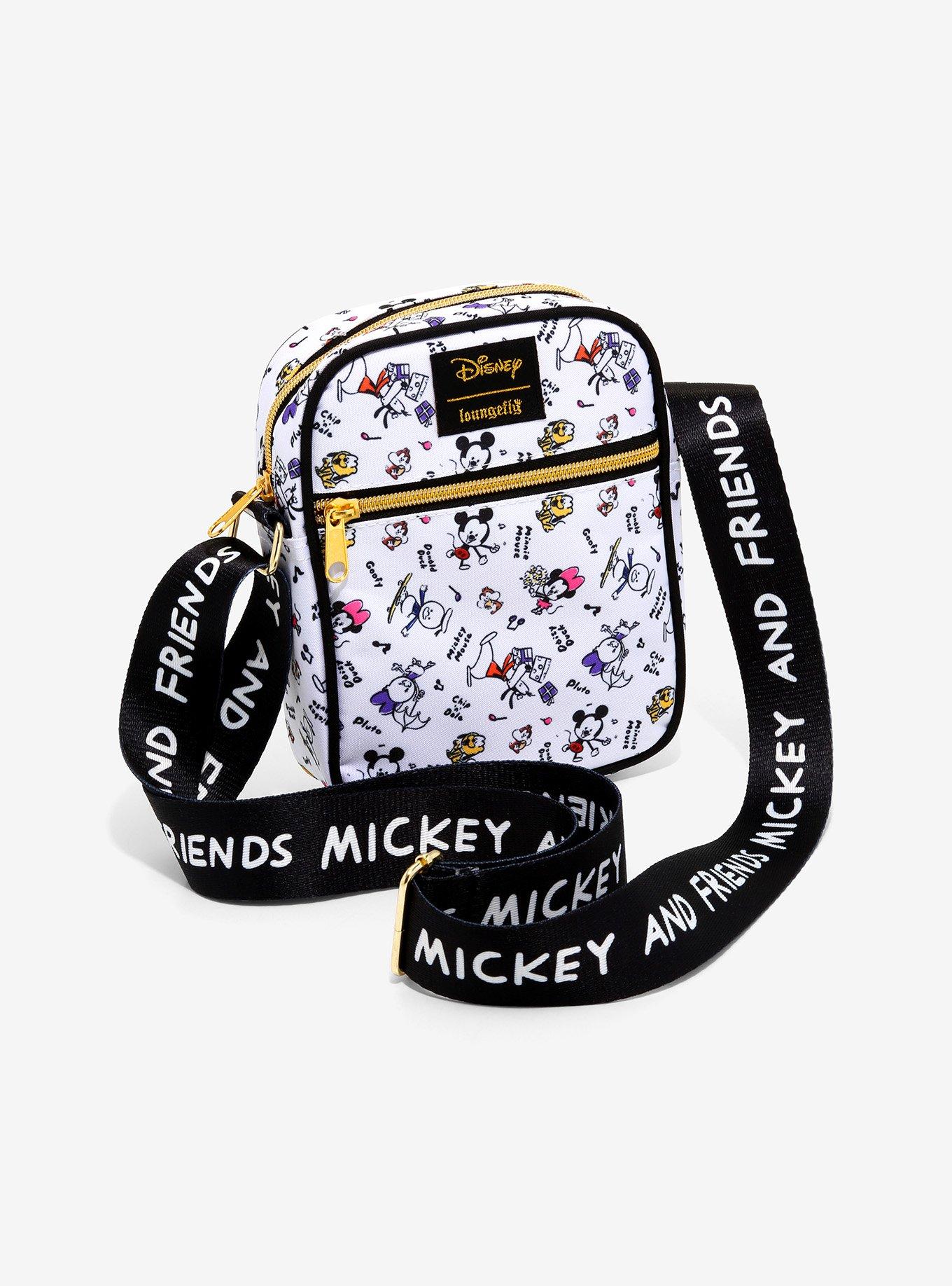 Loungefly Disney Mickey Mouse & Friends Chibi Sketch Athletic Crossbody Bag, , alternate