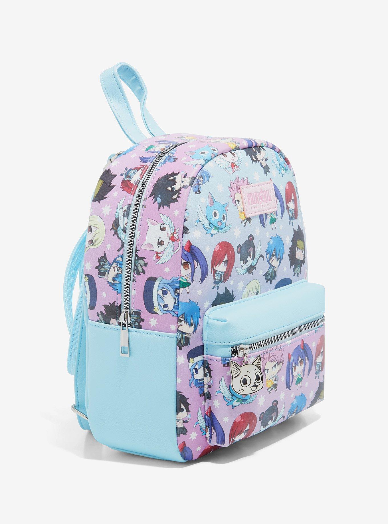 Fairy Tail Happy Mini Backpack Hot Topic Fish Blue White NEW Anime Final  Season