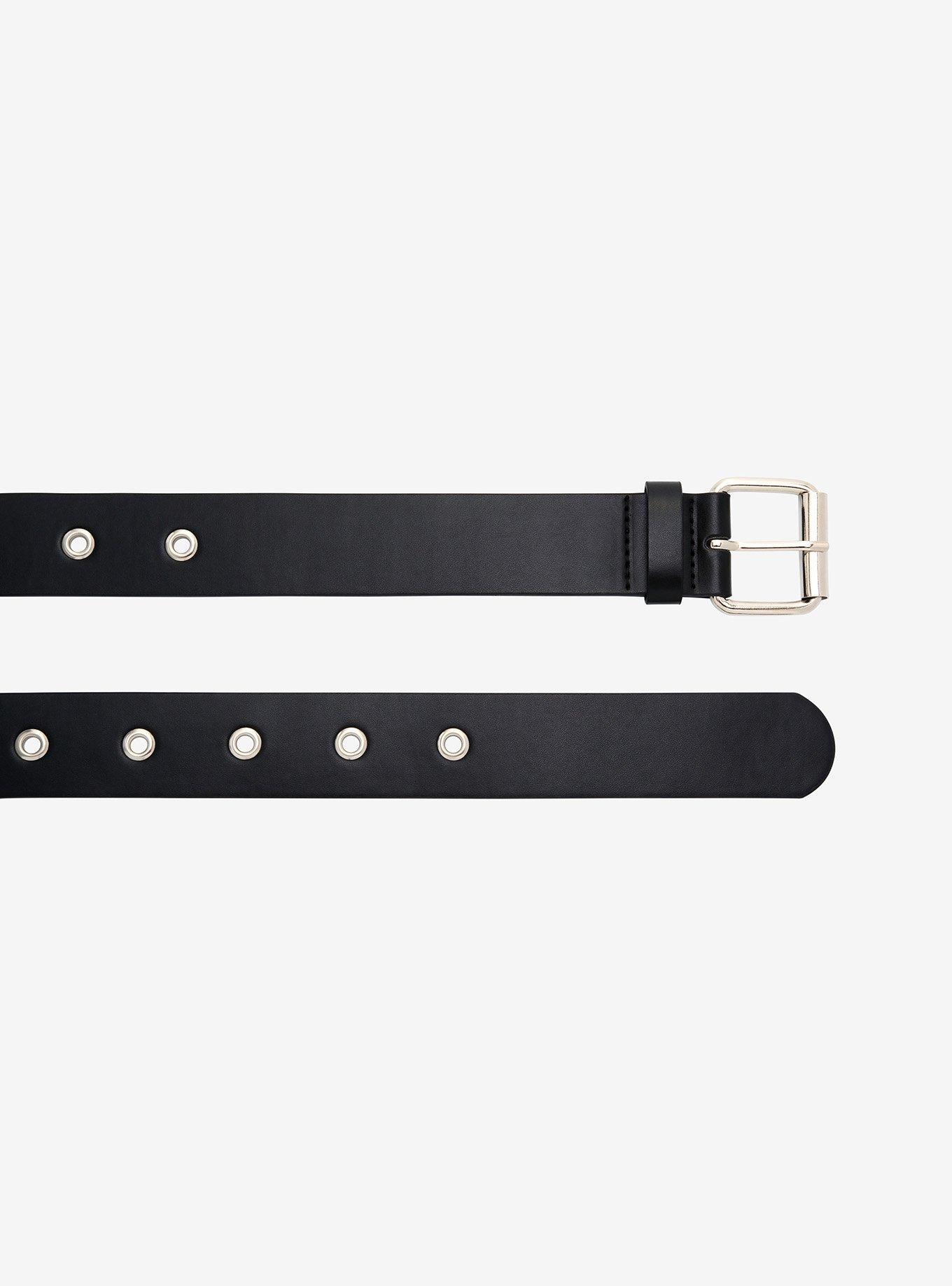 Black Single Grommet Belt, BLACK, alternate