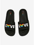 Disney Mickey Mouse Rainbow Love Slide Sandals, MULTI, alternate