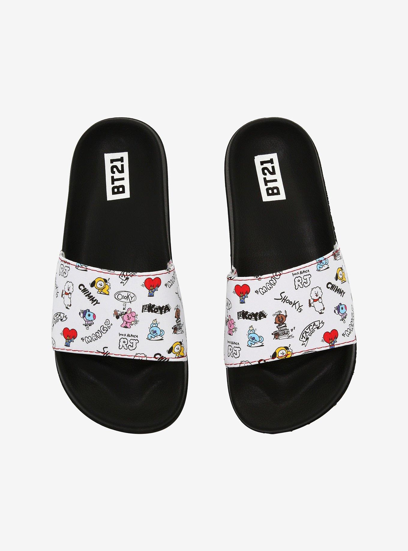 BT21 Group Slide Sandals, MULTI, alternate