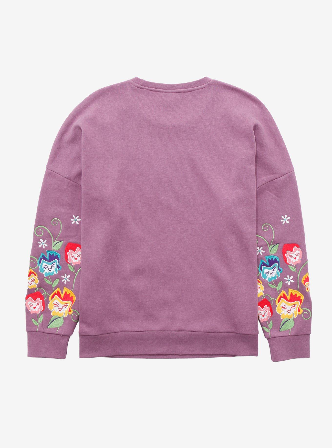 Our Universe Disney Alice in Wonderland I'm Late Flower Crewneck - BoxLunch Exclusive, LILAC, alternate