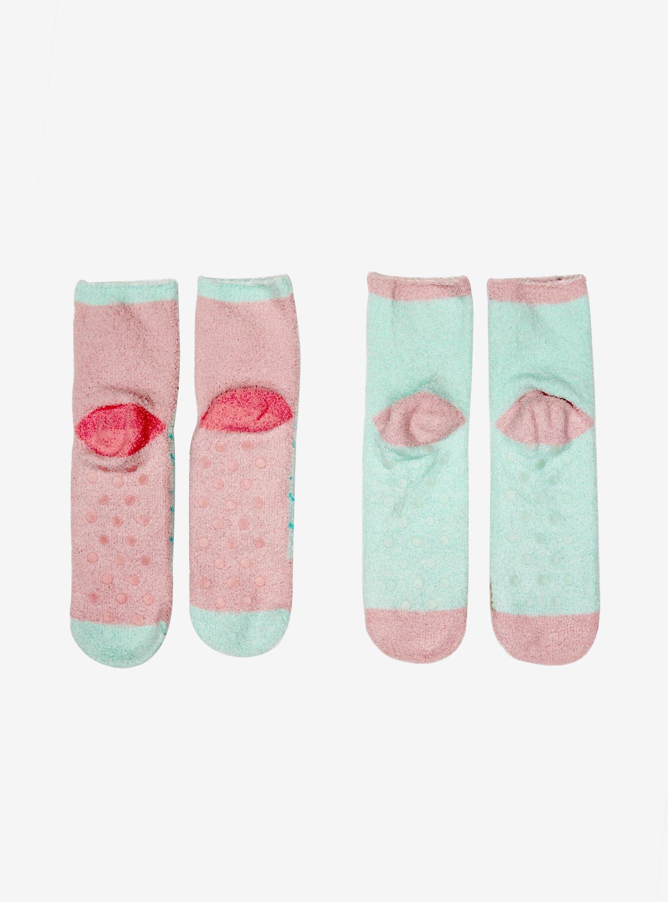 Pusheen Fuzzy Poms Crew Socks, , alternate