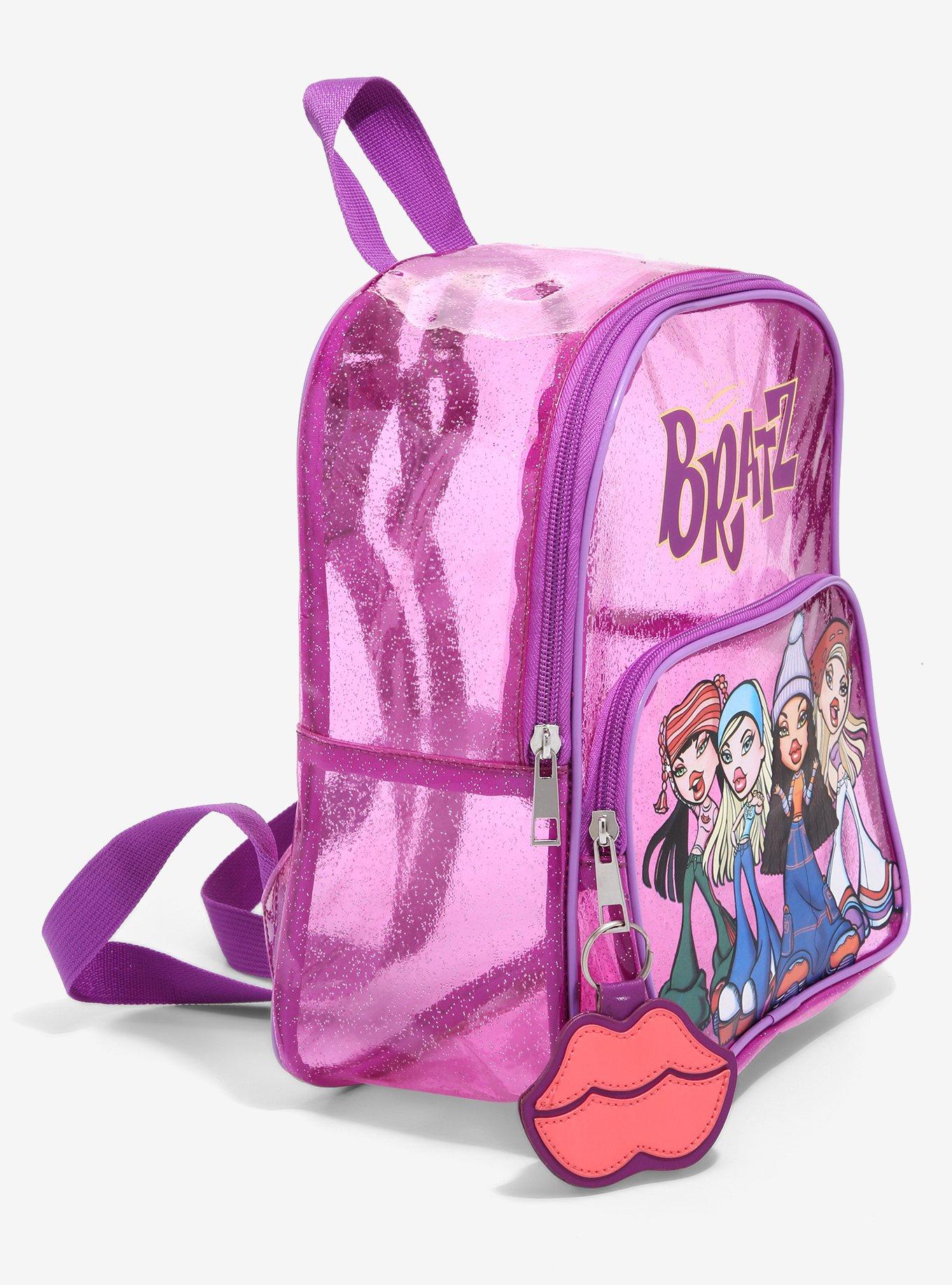 Bratz Characters Pink Glitter Clear Mini Backpack