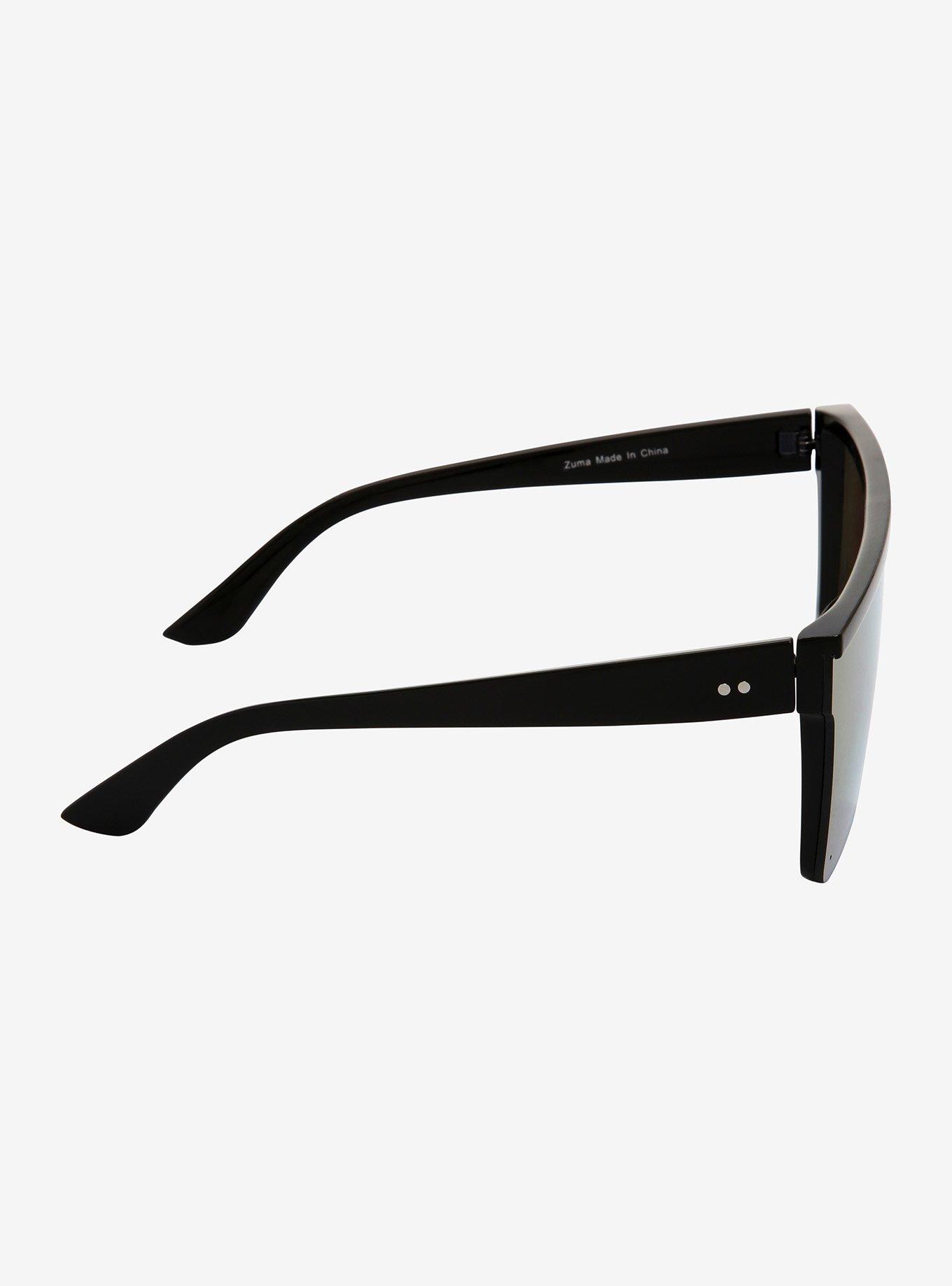 Reflective Shield Oversized Sunglasses, , alternate