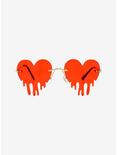 Red Heart Drip Sunglasses, , alternate