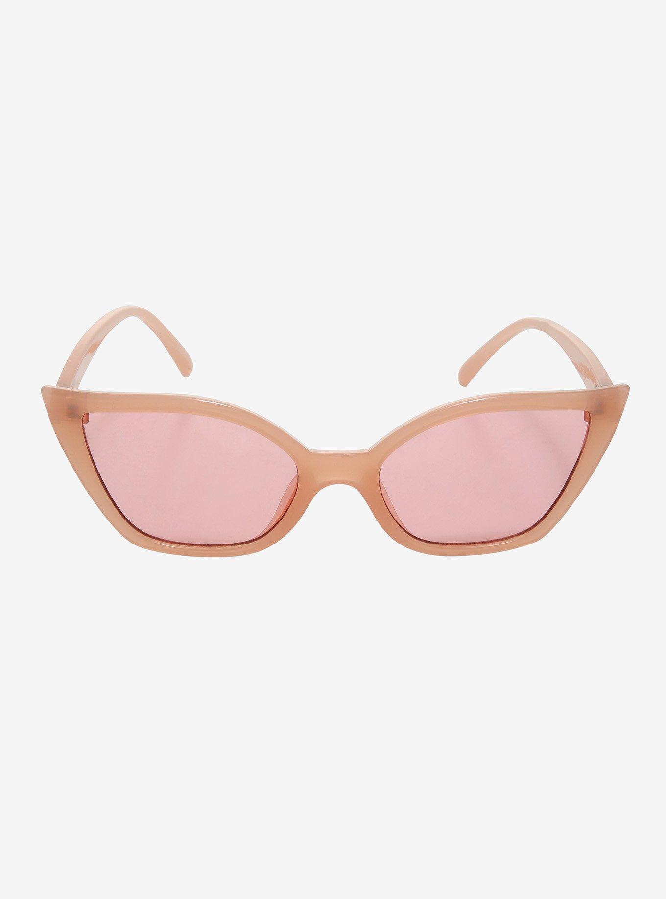 Pastel Pink Cat Eye Sunglasses, , alternate