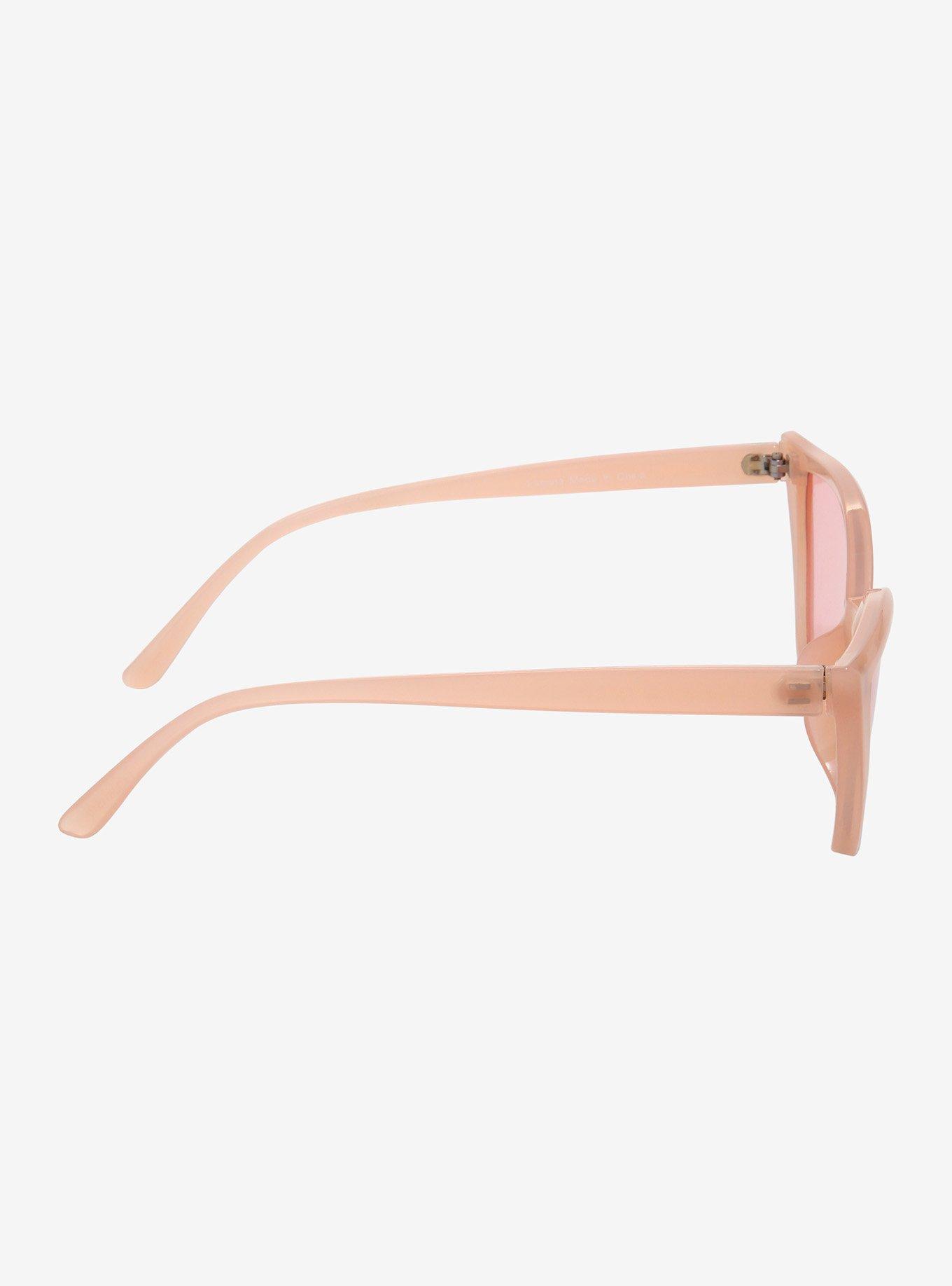 Pastel Pink Cat Eye Sunglasses, , alternate