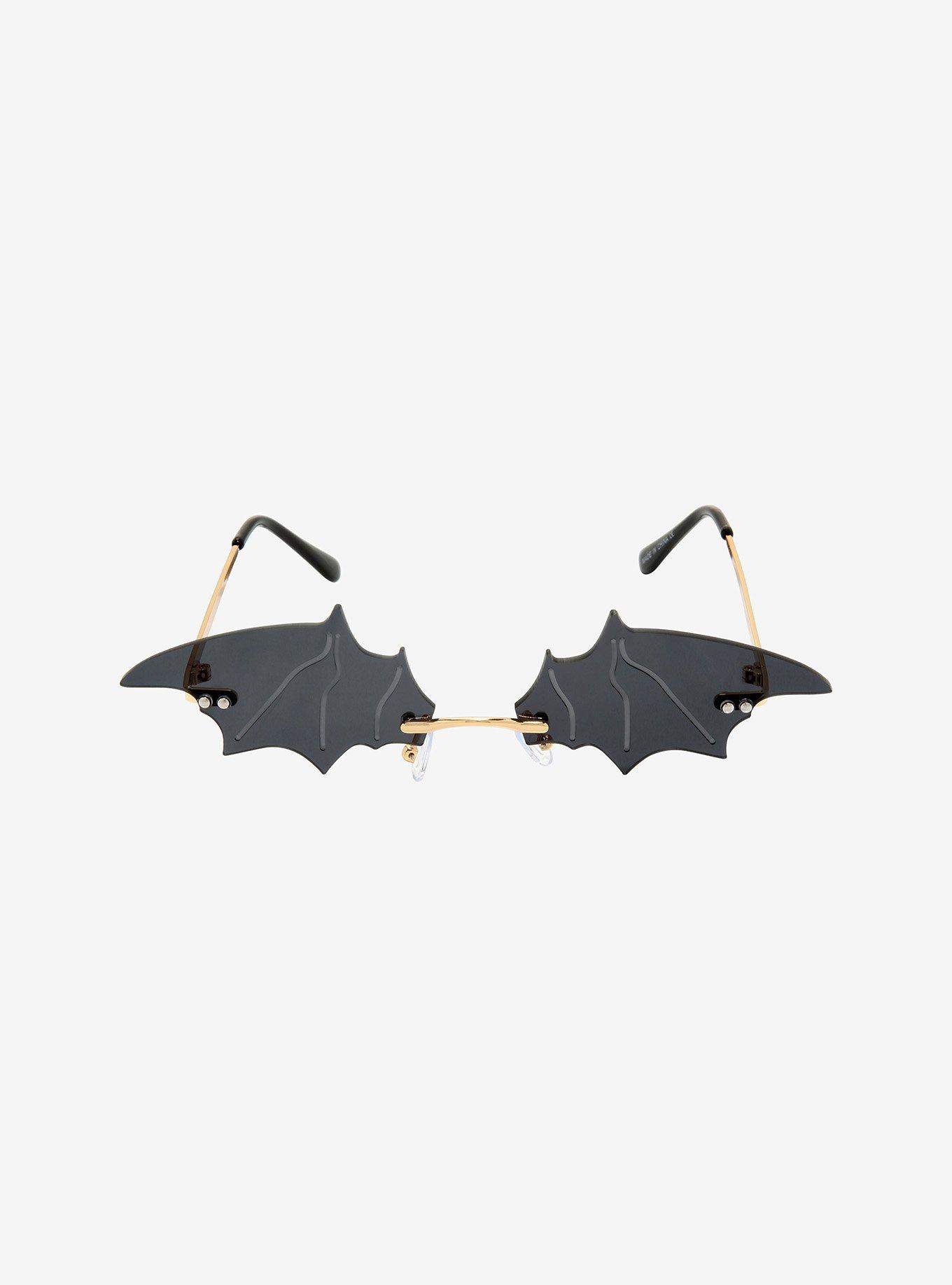 Black Bat Wing Sunglasses, , alternate