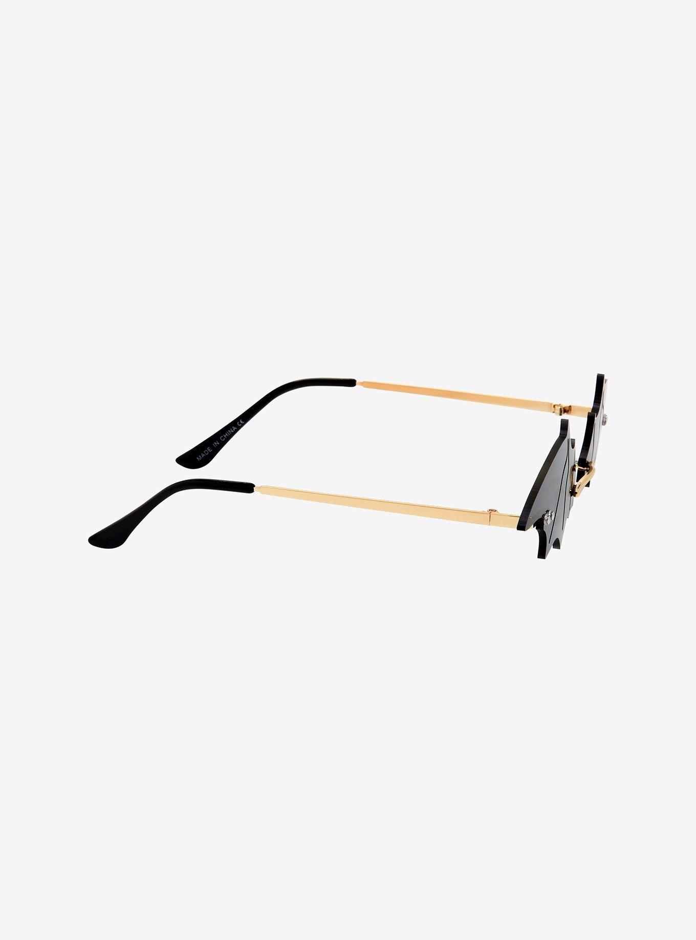 Black Bat Wing Sunglasses, , alternate