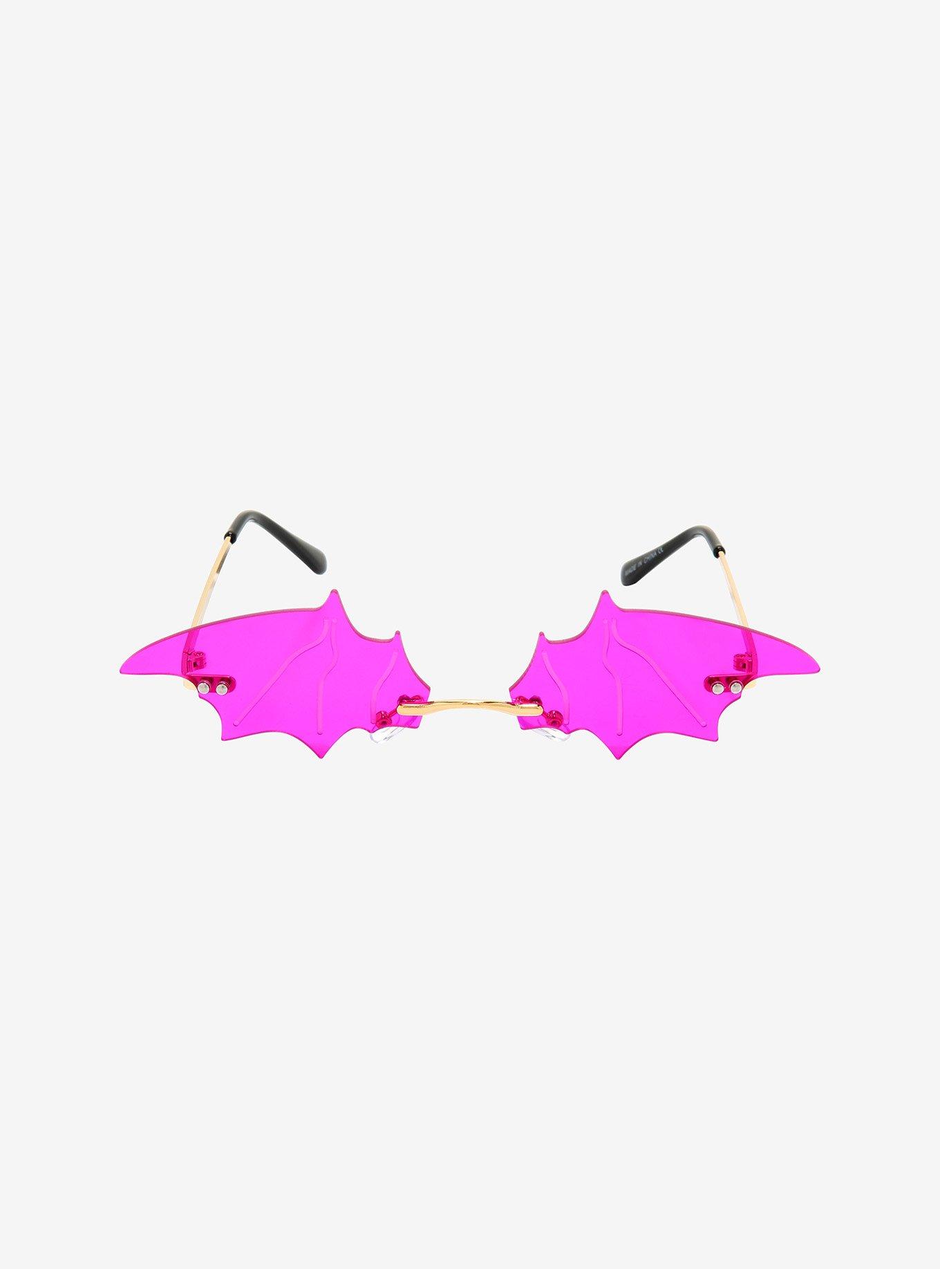 Purple Bat Wing Sunglasses, , alternate