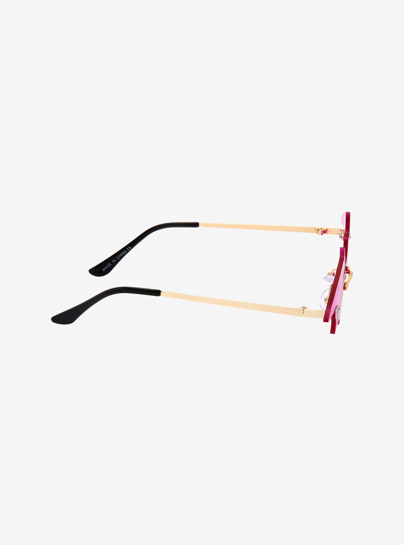 Purple Bat Wing Sunglasses, , alternate