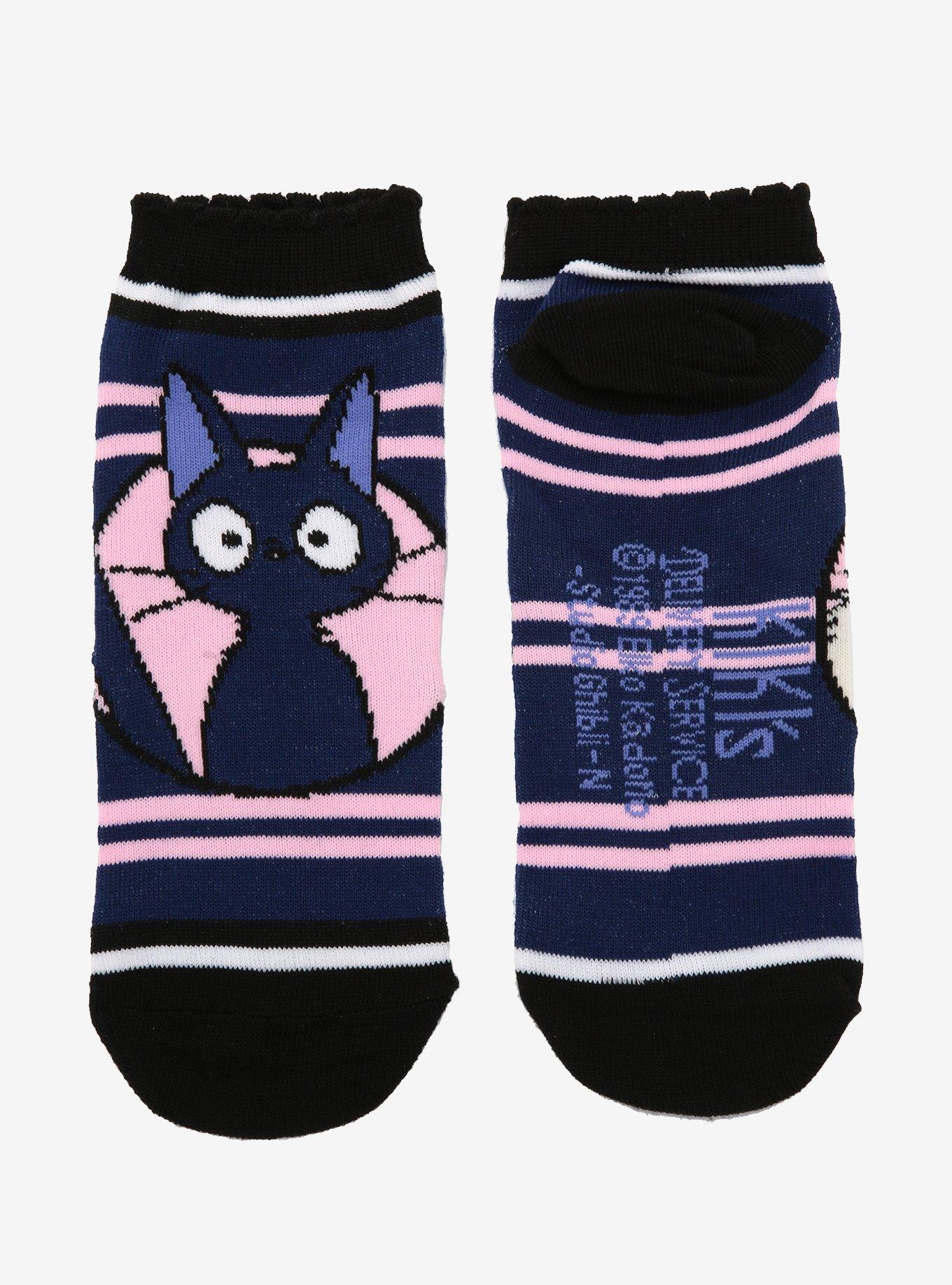 Studio Ghibli Kiki's Delivery Service Jiji & Lily Lettuce Edge No-Show Socks, , alternate