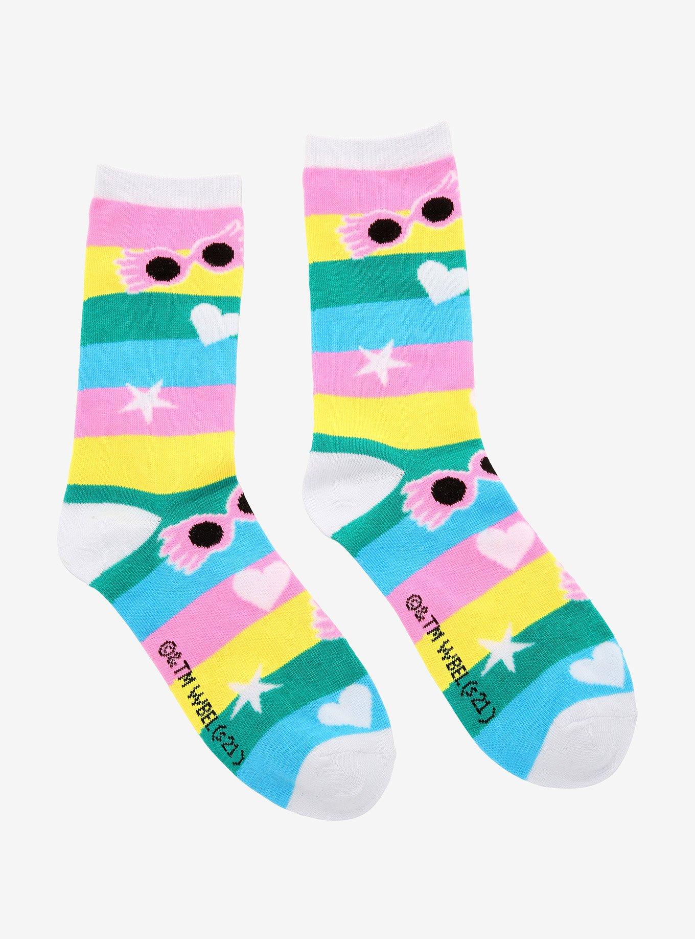 Harry Potter Luna Rainbow Stripe Crew Socks, , alternate