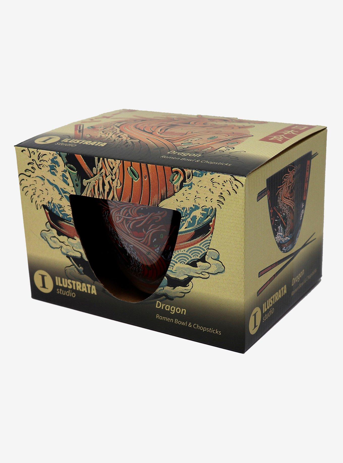 Dragon Ramen Bowl With Chopsticks By Ilustrata, , alternate