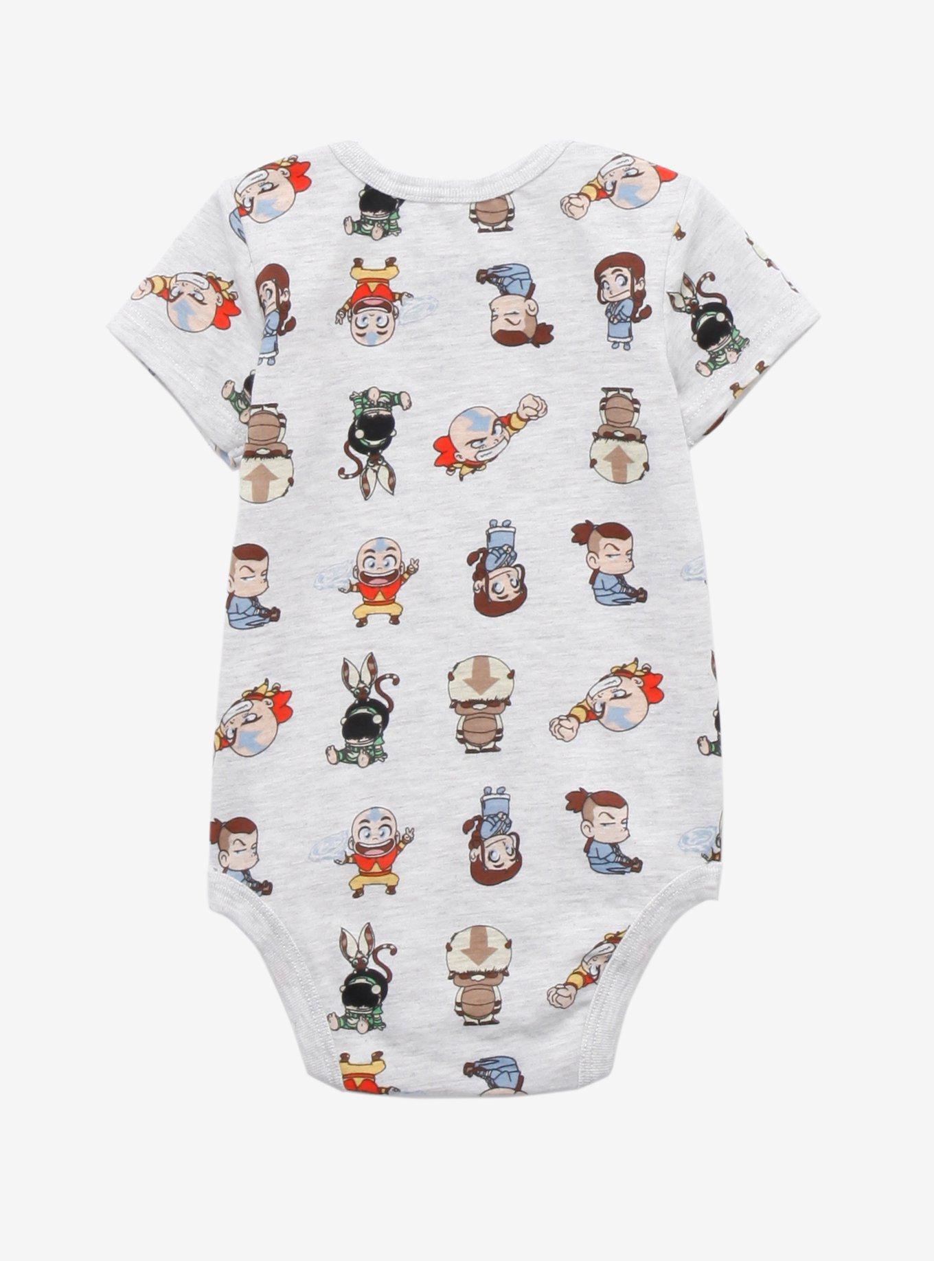 Avatar: The Last Airbender Chibi Characters Infant One-Piece - BoxLunch Exclusive, GREY HEATHER, alternate