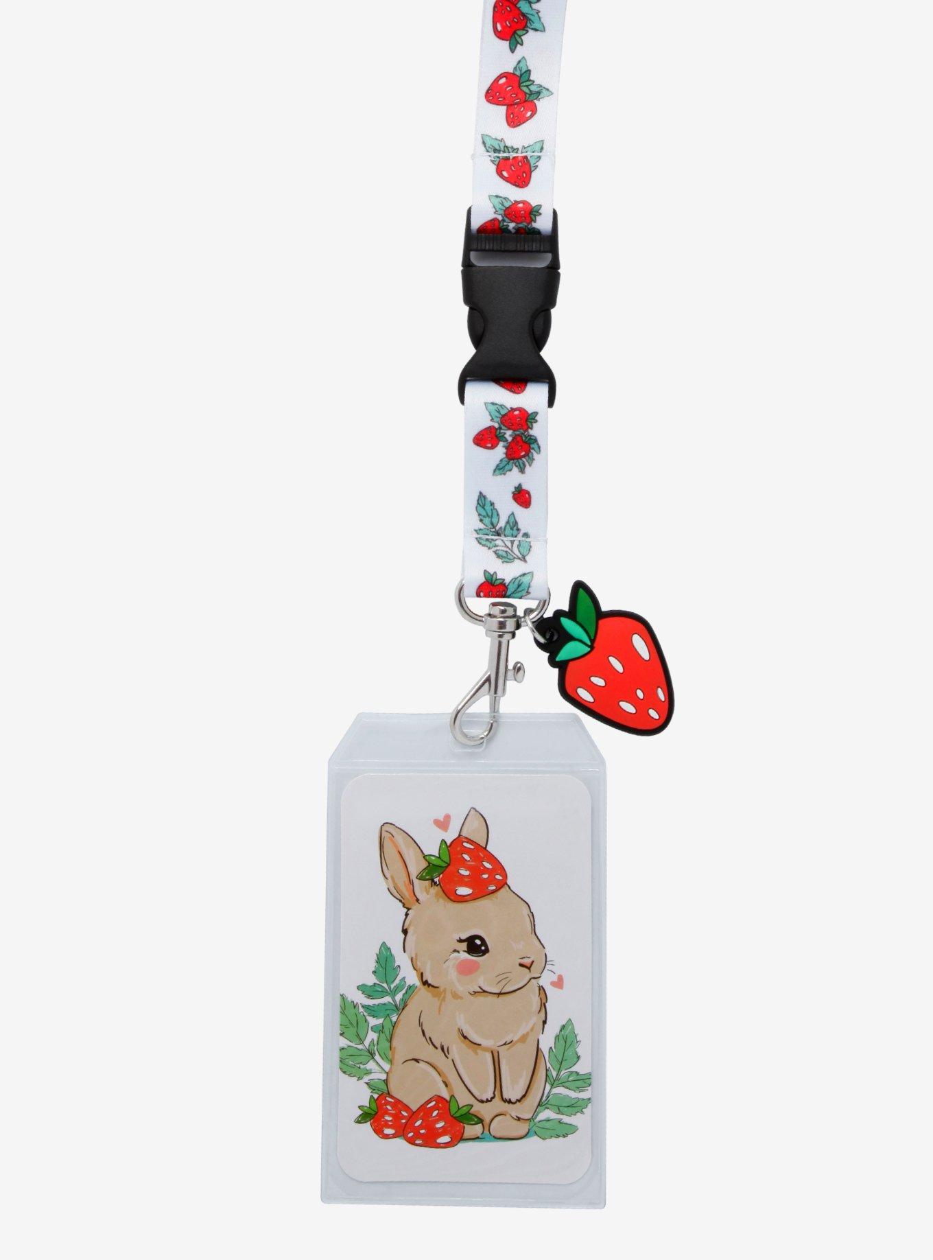 Strawberry Bunny Lanyard, , alternate