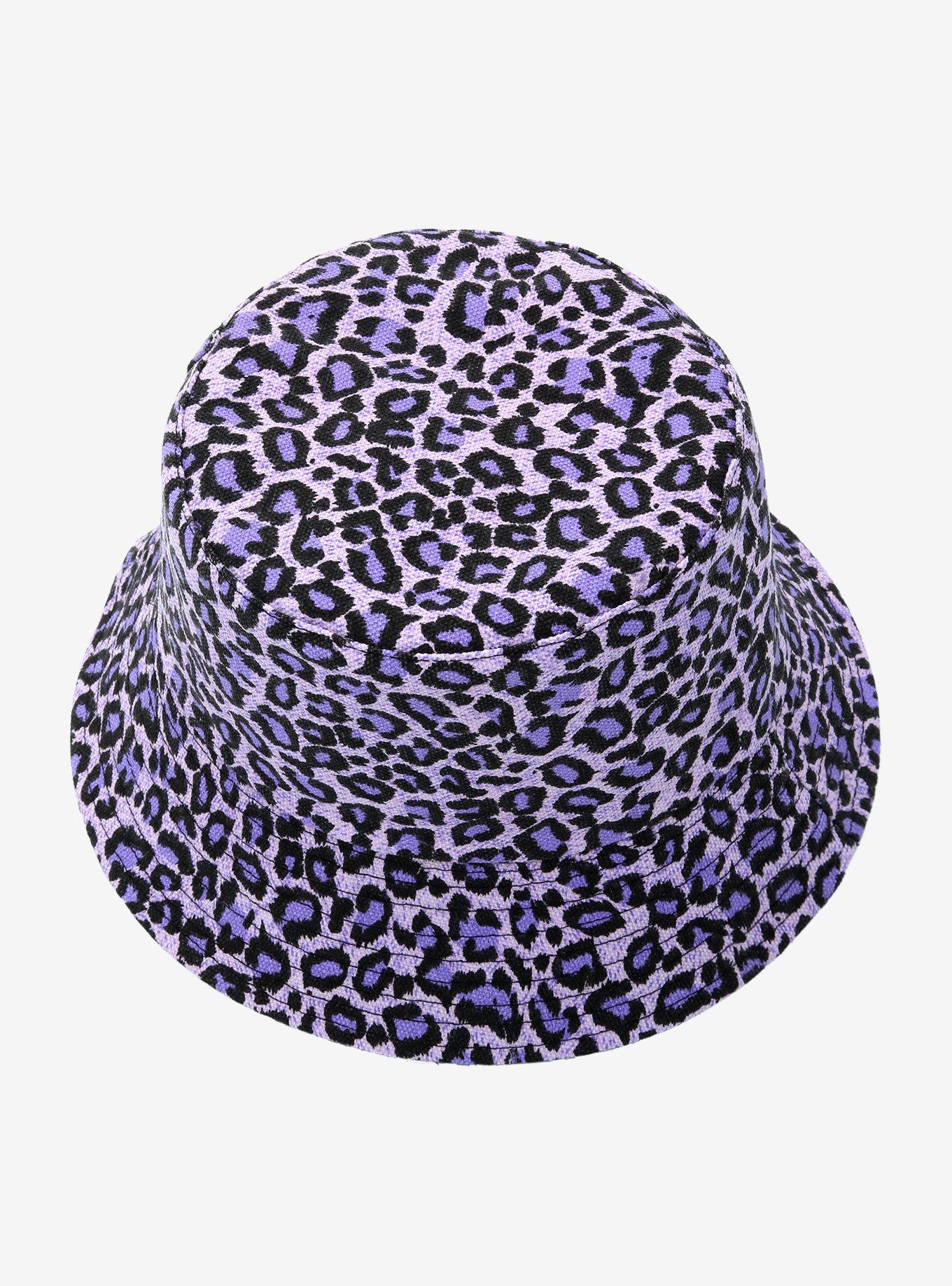 Lavender Leopard Reversible Bucket Hat, , alternate
