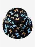 Black Butterfly Reversible Bucket Hat, , alternate