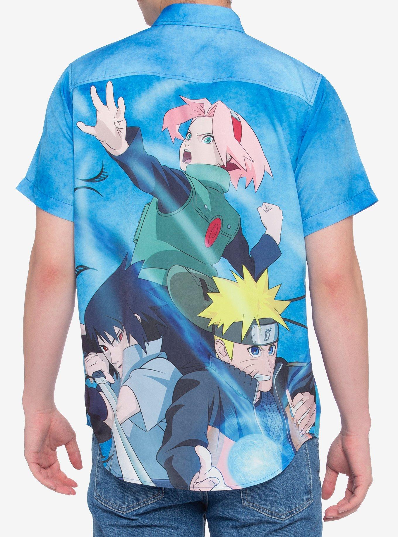 Naruto Shippuden Group Woven Button-Up, MULTI, alternate