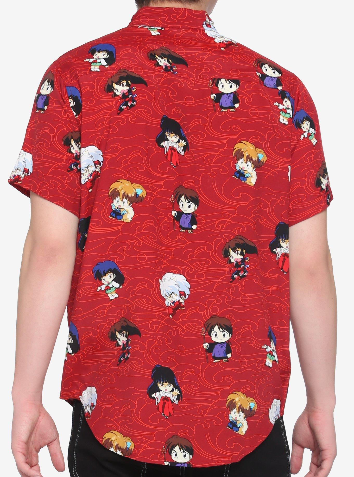 InuYasha Chibi Toss Woven Button-Up, MULTI, alternate