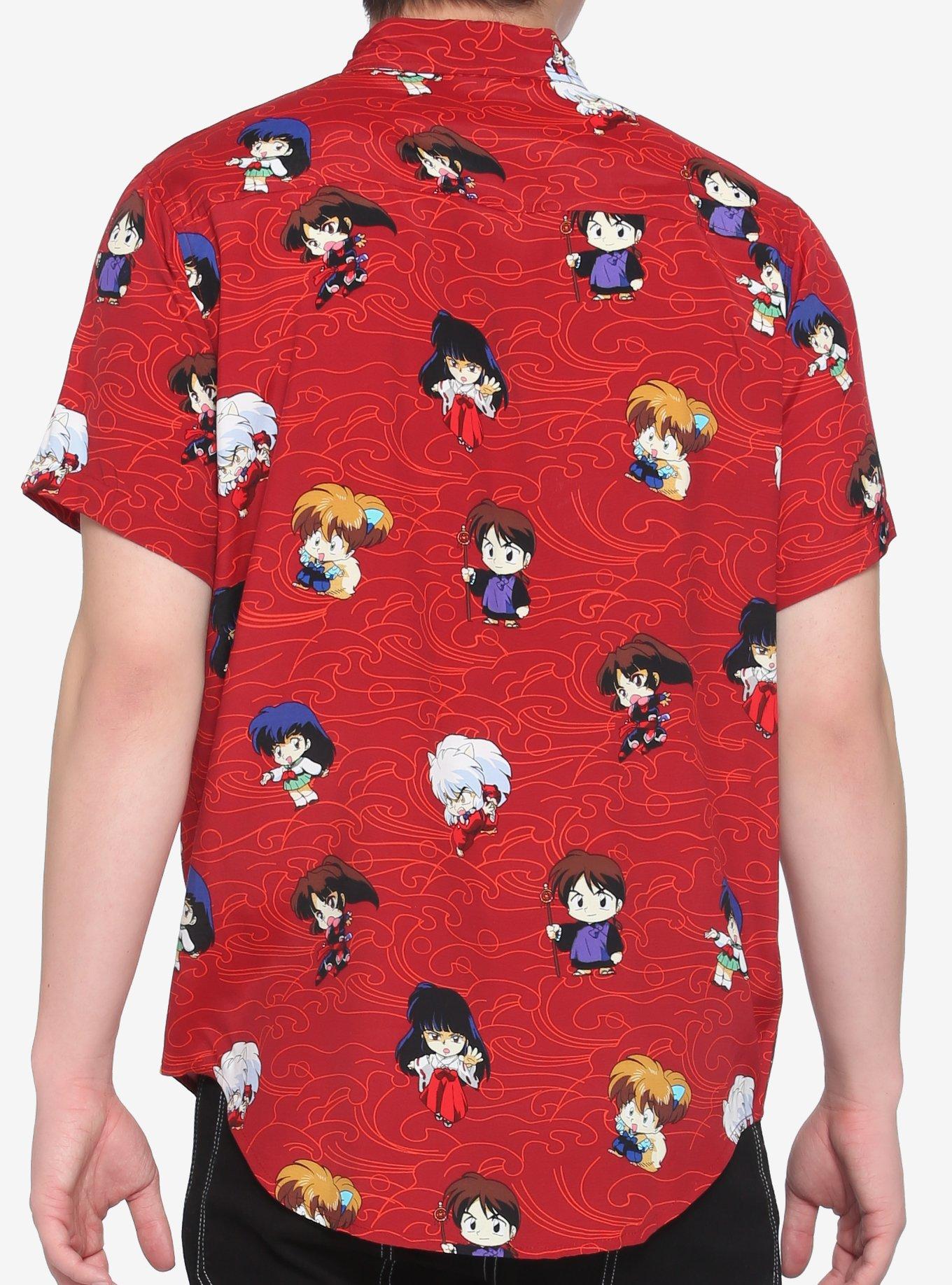 InuYasha Chibi Toss Woven Button-Up, MULTI, alternate