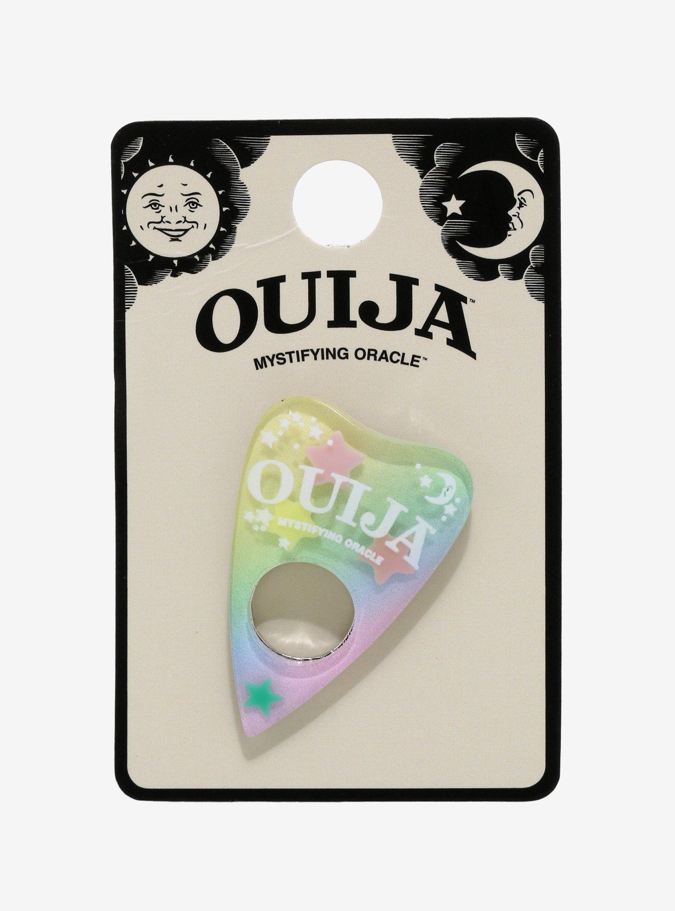Ouija Pastel Rainbow Star Planchette Enamel Pin, , alternate