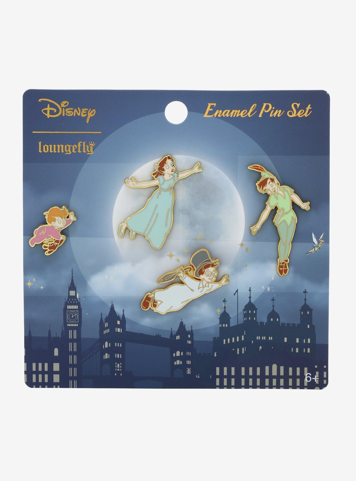 Loungefly Disney Peter Pan Flying Enamel Pin Set, , alternate