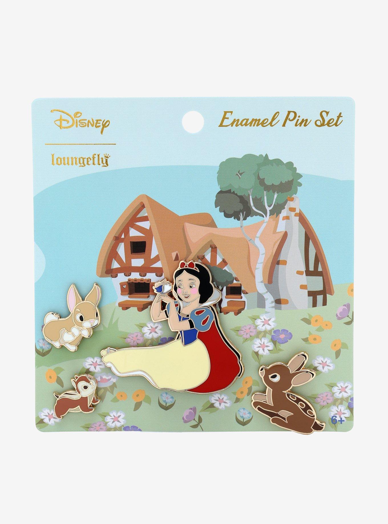 Loungefly Disney Snow White And The Seven Dwarfs Woodland Animals Enamel Pin Set, , alternate