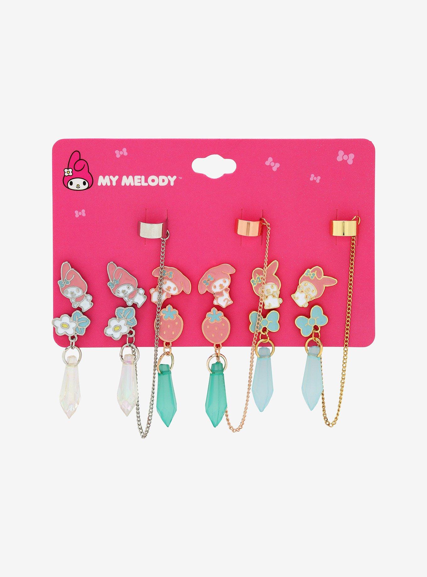 My Melody Icon Crystal Cuff Earring Set, , alternate - view 2