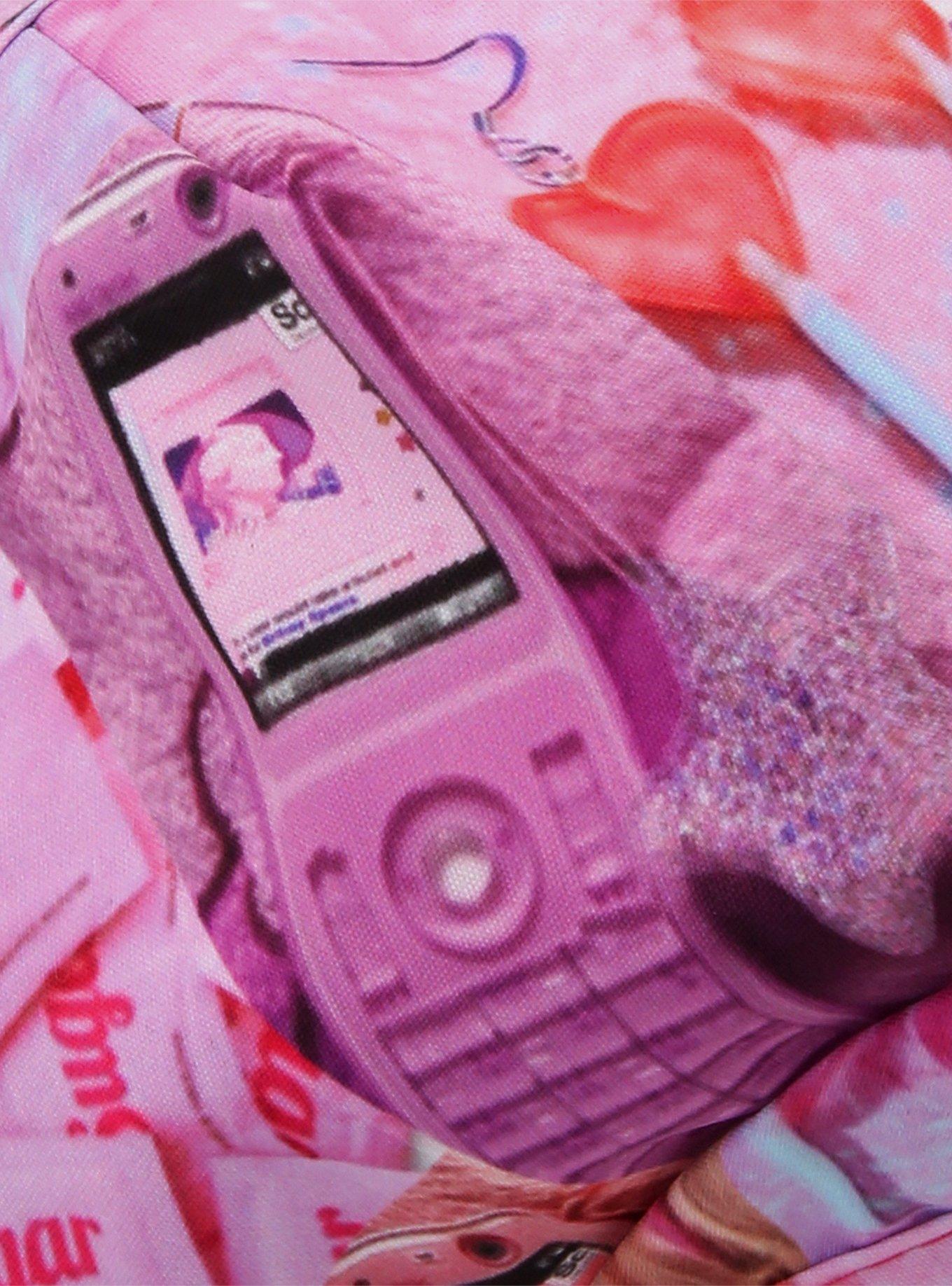 Pink Anime Flip Phone Collage Fashion Face Mask, , alternate