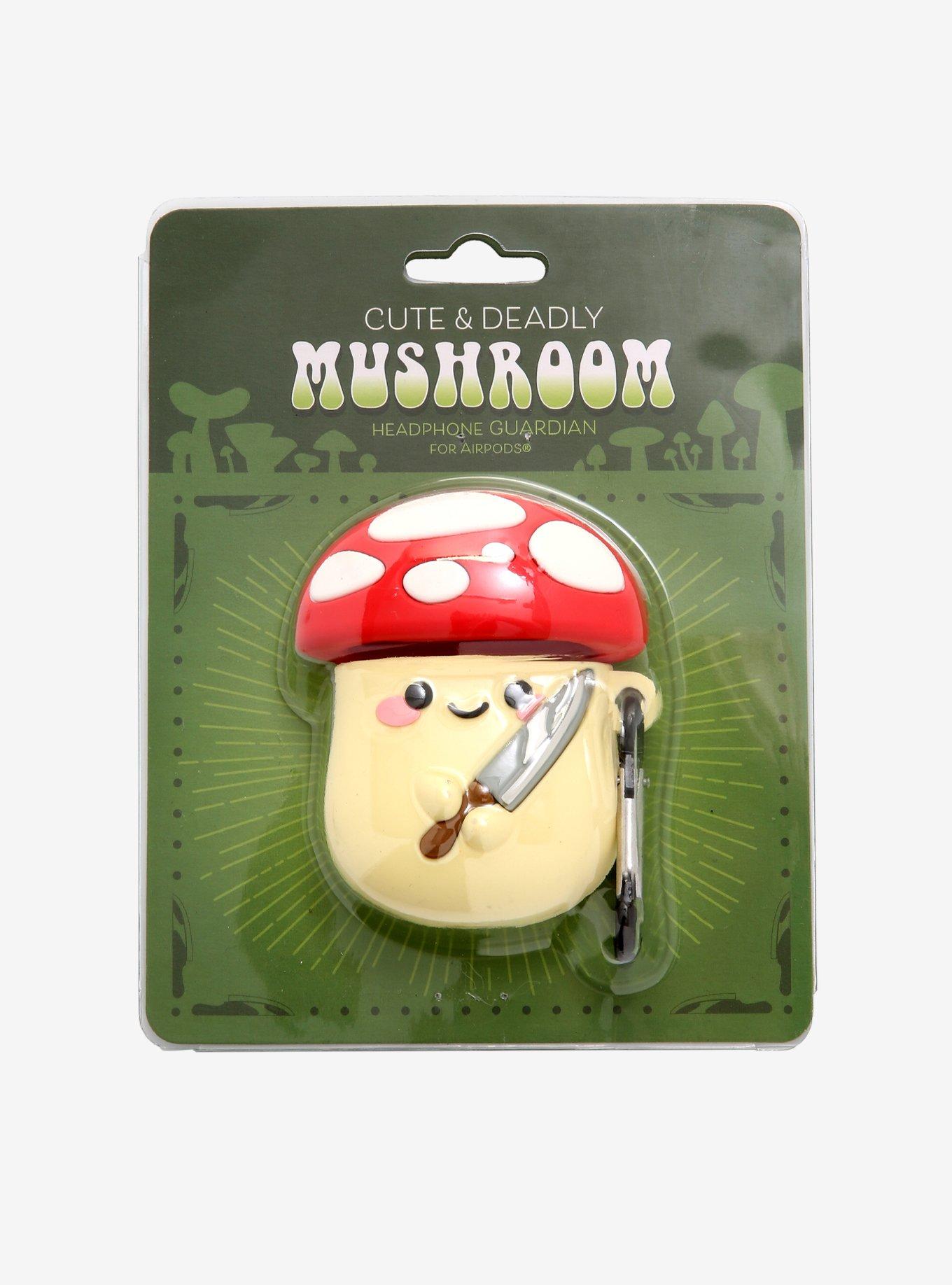 Mushroom With Knife Wireless Earbud Case Cover, , alternate