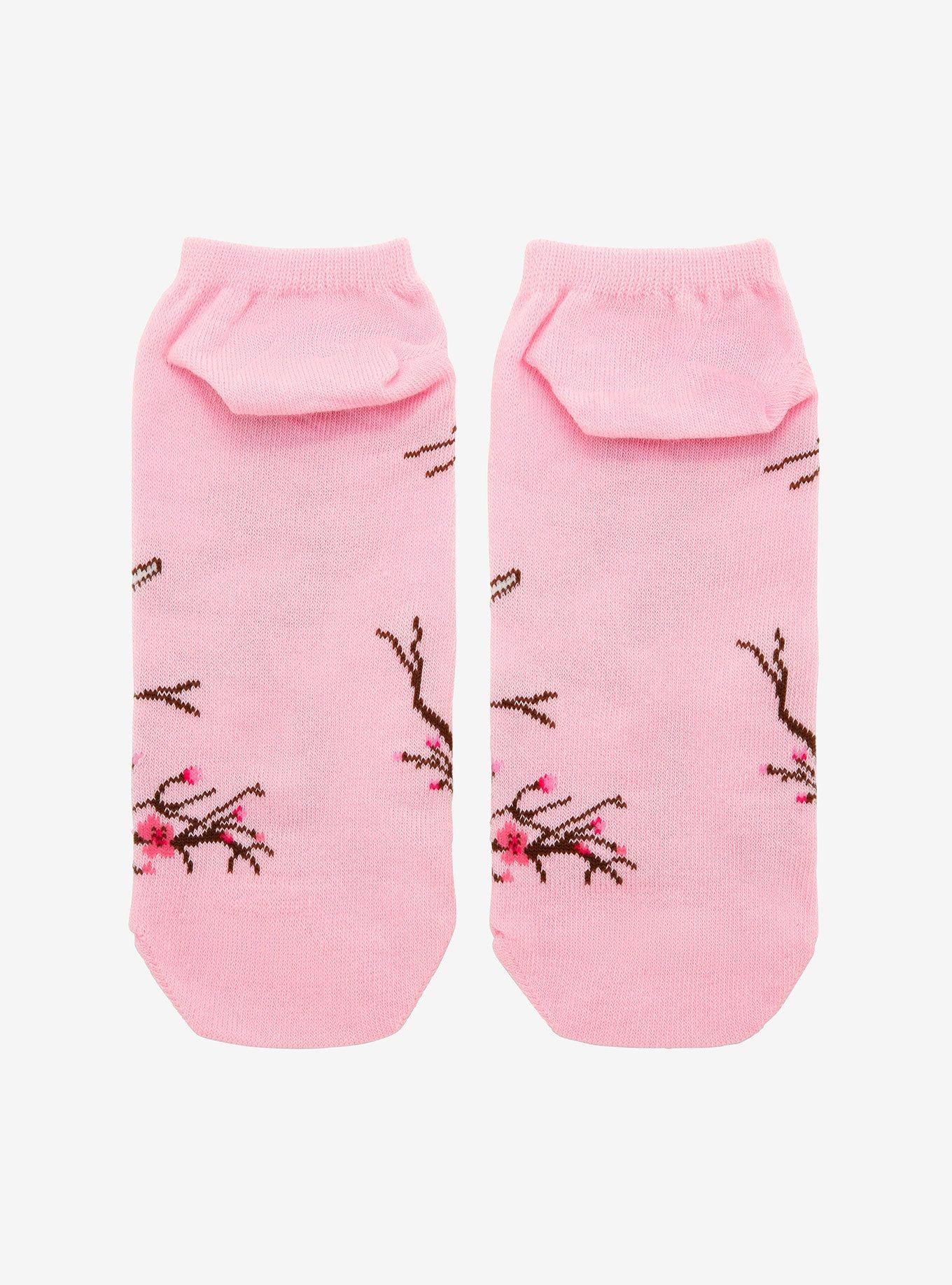 Cherry Blossom Moon No-Show Socks, , alternate