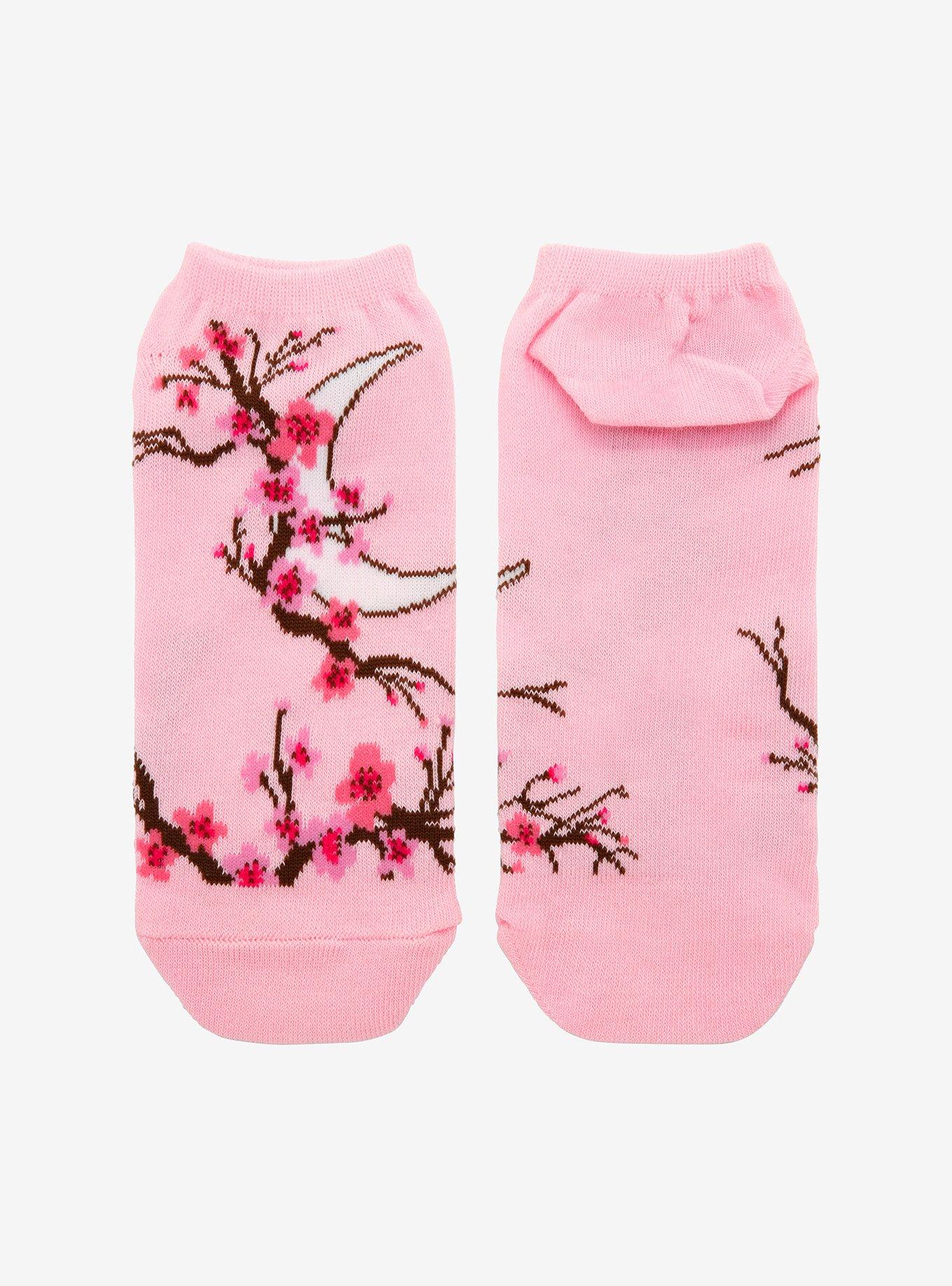 Cherry Blossom Moon No-Show Socks, , alternate