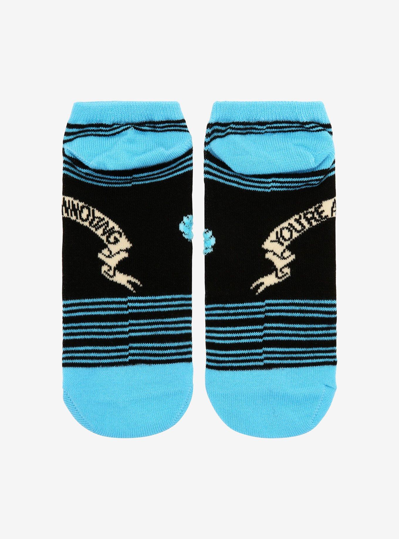 You're Annoying Fuzzy Blue Bird No-Show Socks, , alternate