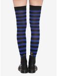 Blue & Black Stripe Thigh Highs, , alternate