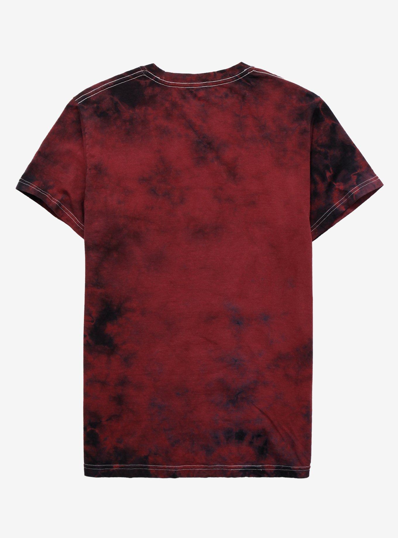 Red and Black Tie Dye Shirt Men Women Teens