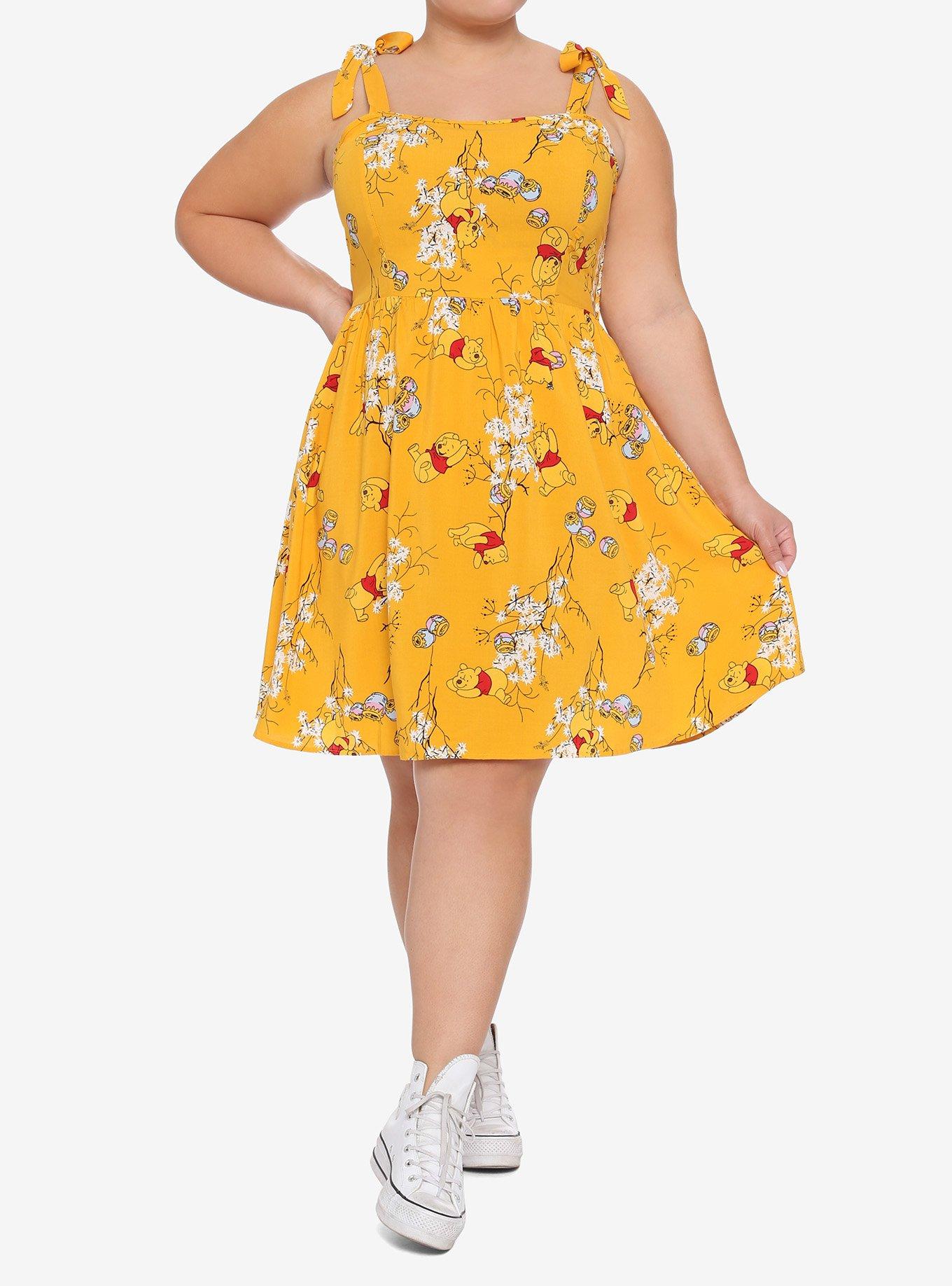 Disney Winnie The Pooh Floral Babydoll Dress Plus Size, MULTI, alternate