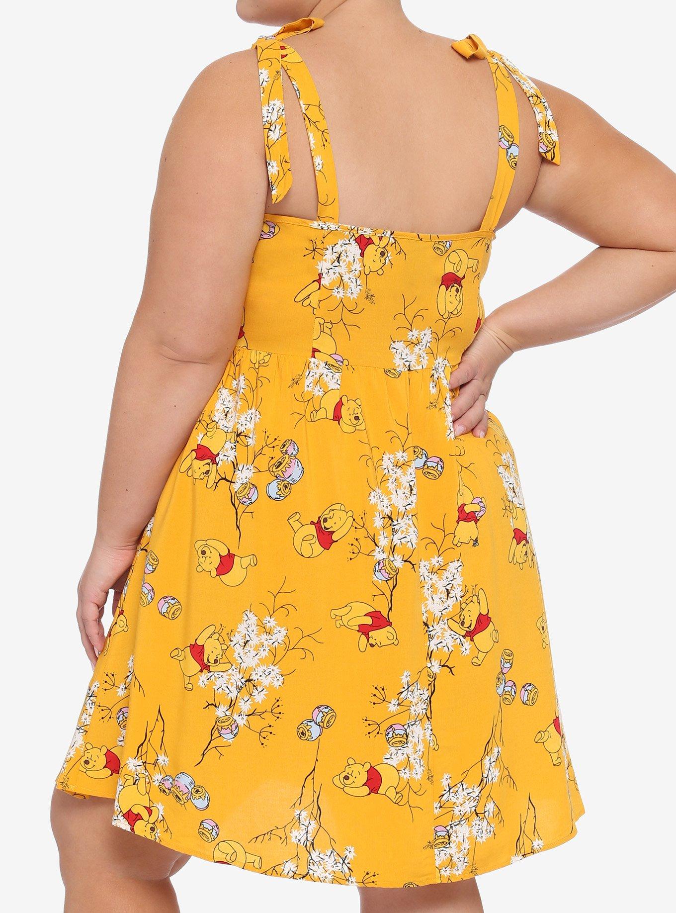 Disney Winnie The Pooh Floral Babydoll Dress Plus Size, MULTI, alternate