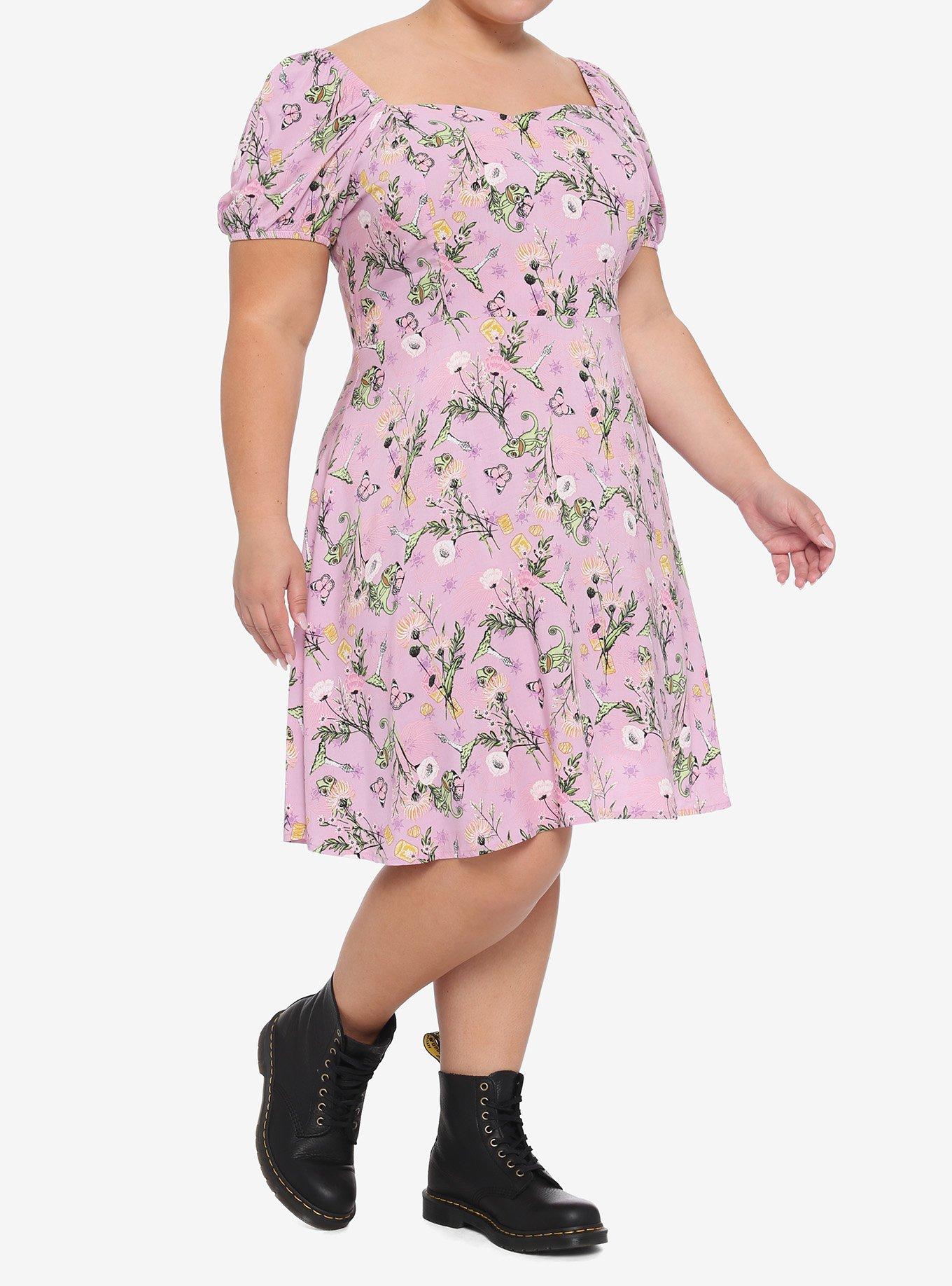 Disney Tangled Pascal Floral Sweetheart Dress Plus Size, MULTI, alternate