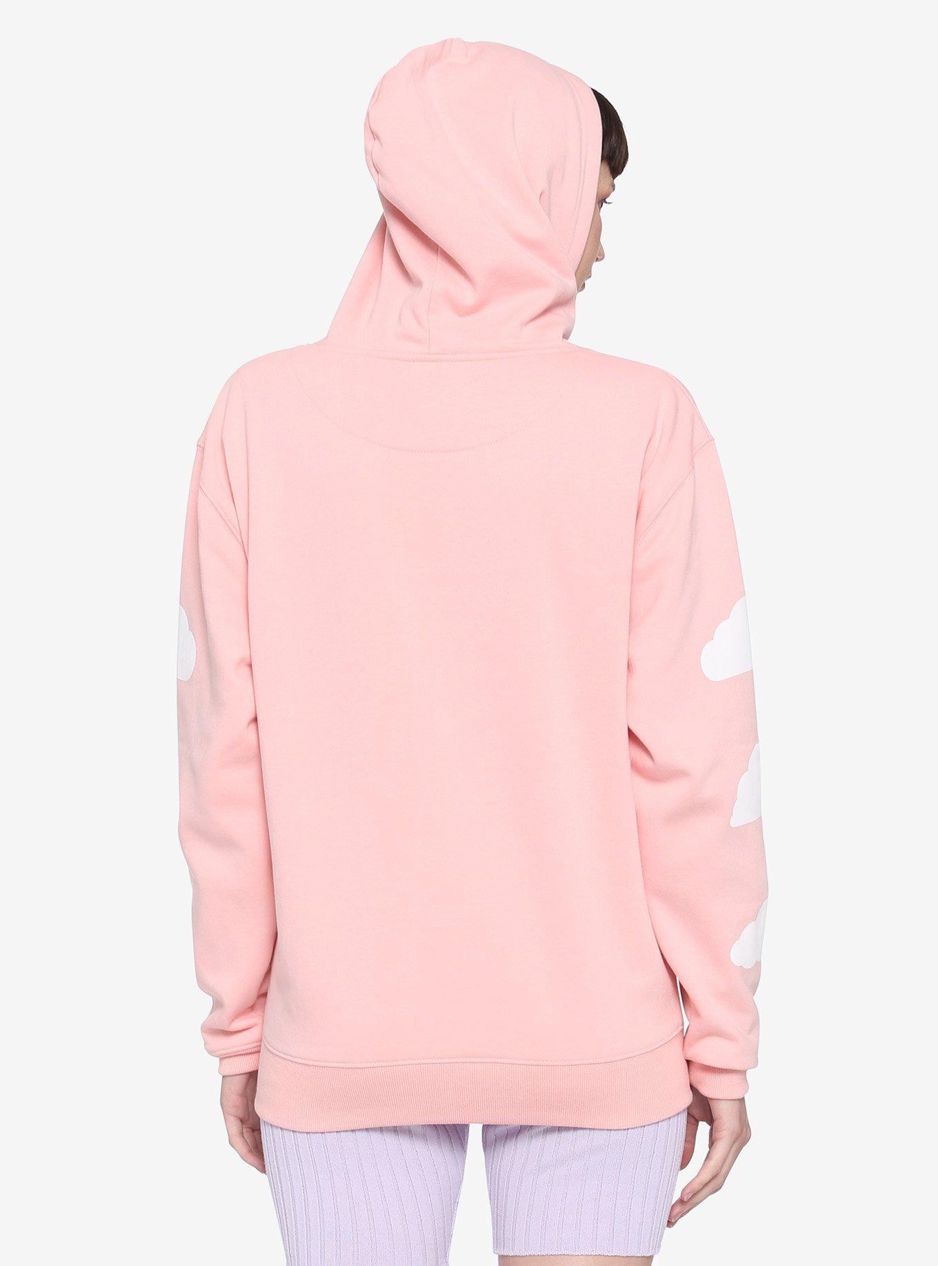 Pink Clouds Girls Hoodie, PINK, alternate