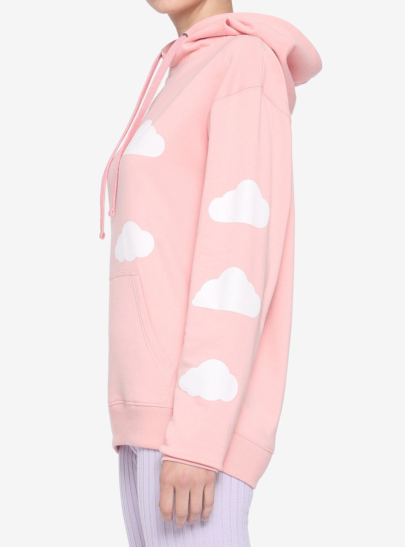 Pink Clouds Girls Hoodie, PINK, alternate