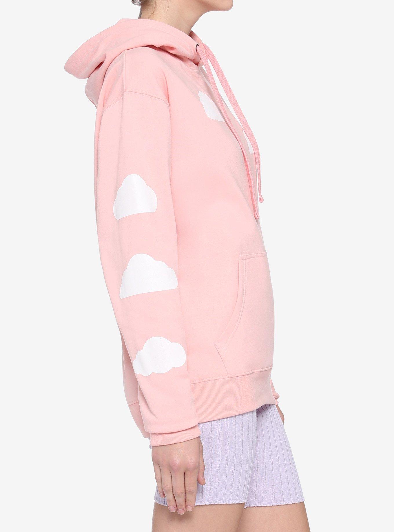 Pink Clouds Girls Hoodie, PINK, alternate