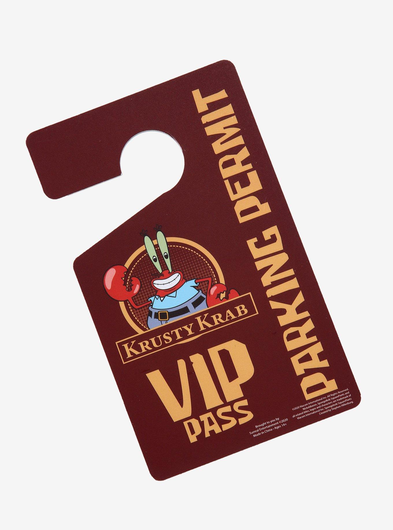 SpongeBob SquarePants Krusty Krab Parking Pass Air Freshener, , alternate