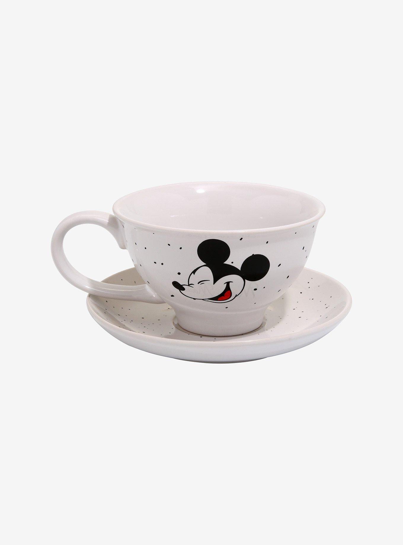 Disney Mickey Mouse Speckle Teacup & Saucer Set, , alternate