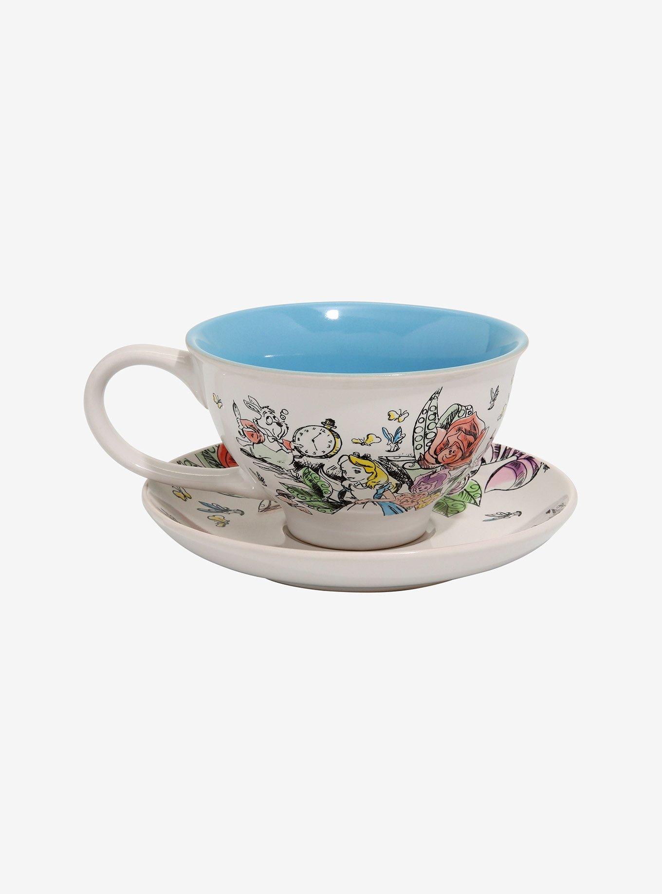 Disney Alice In Wonderland Sketch Teacup & Saucer Set, , alternate