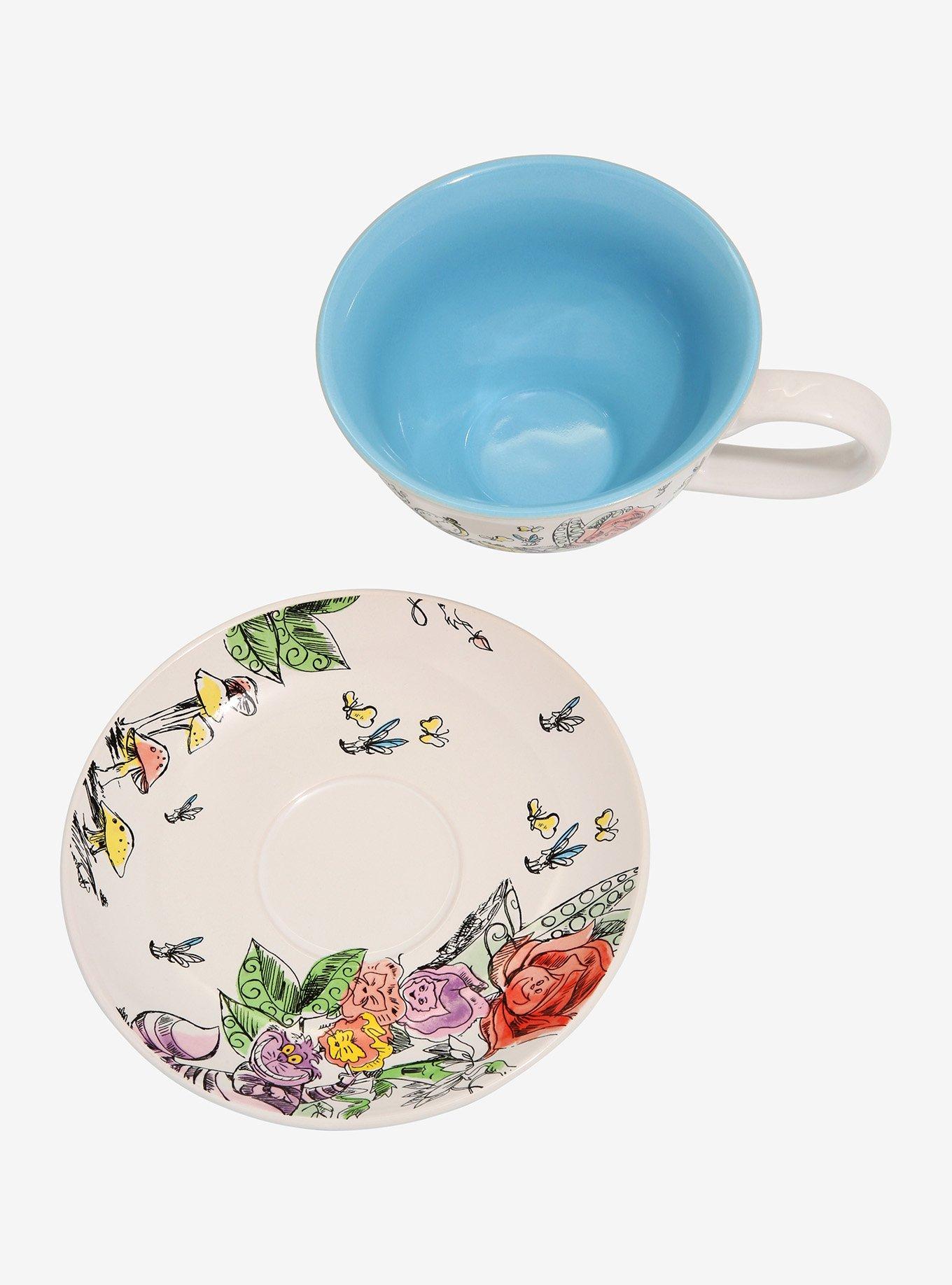 Disney Alice In Wonderland Sketch Teacup & Saucer Set, , alternate