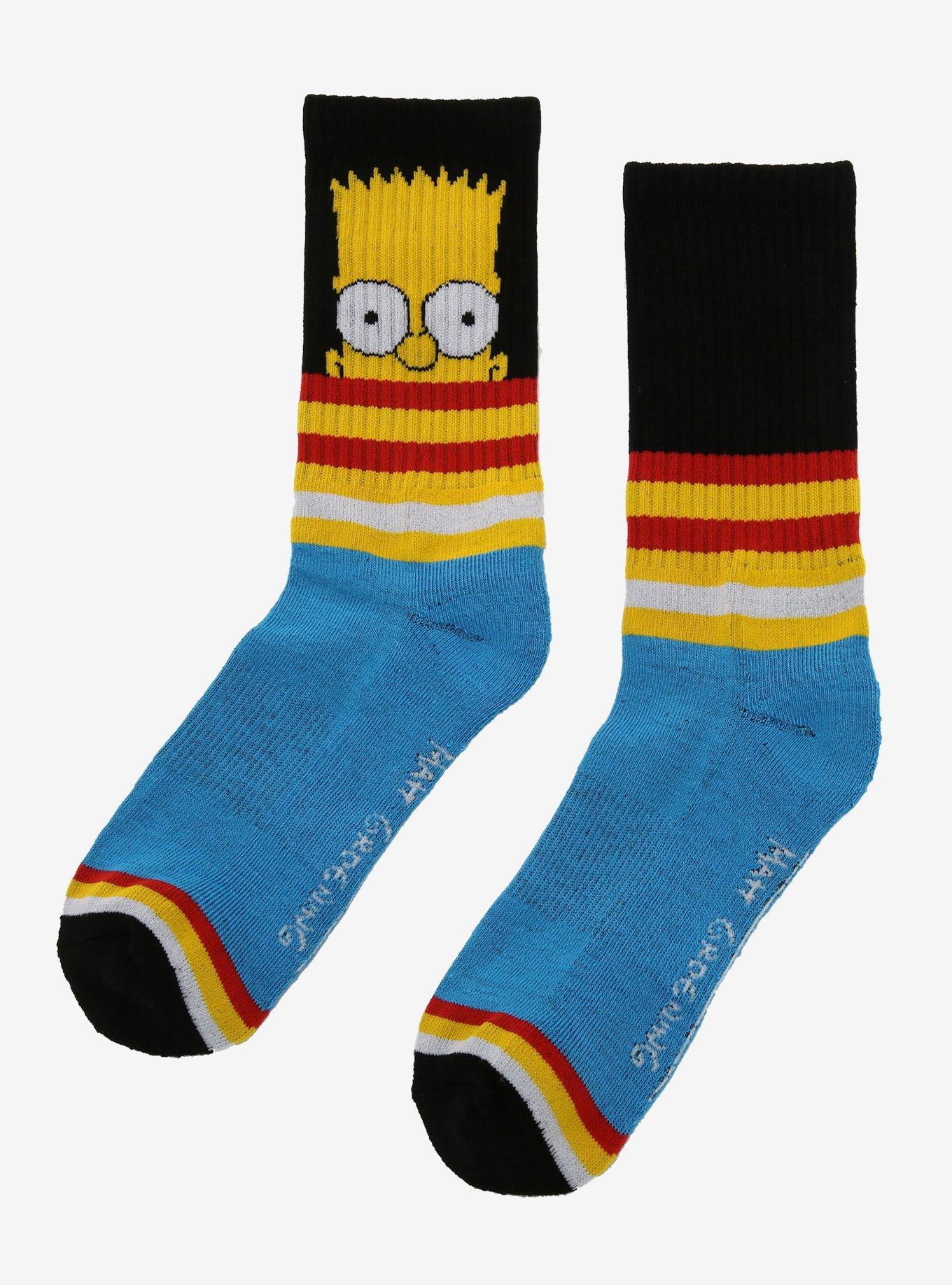 The Simpsons Bart Peep Crew Socks, , alternate