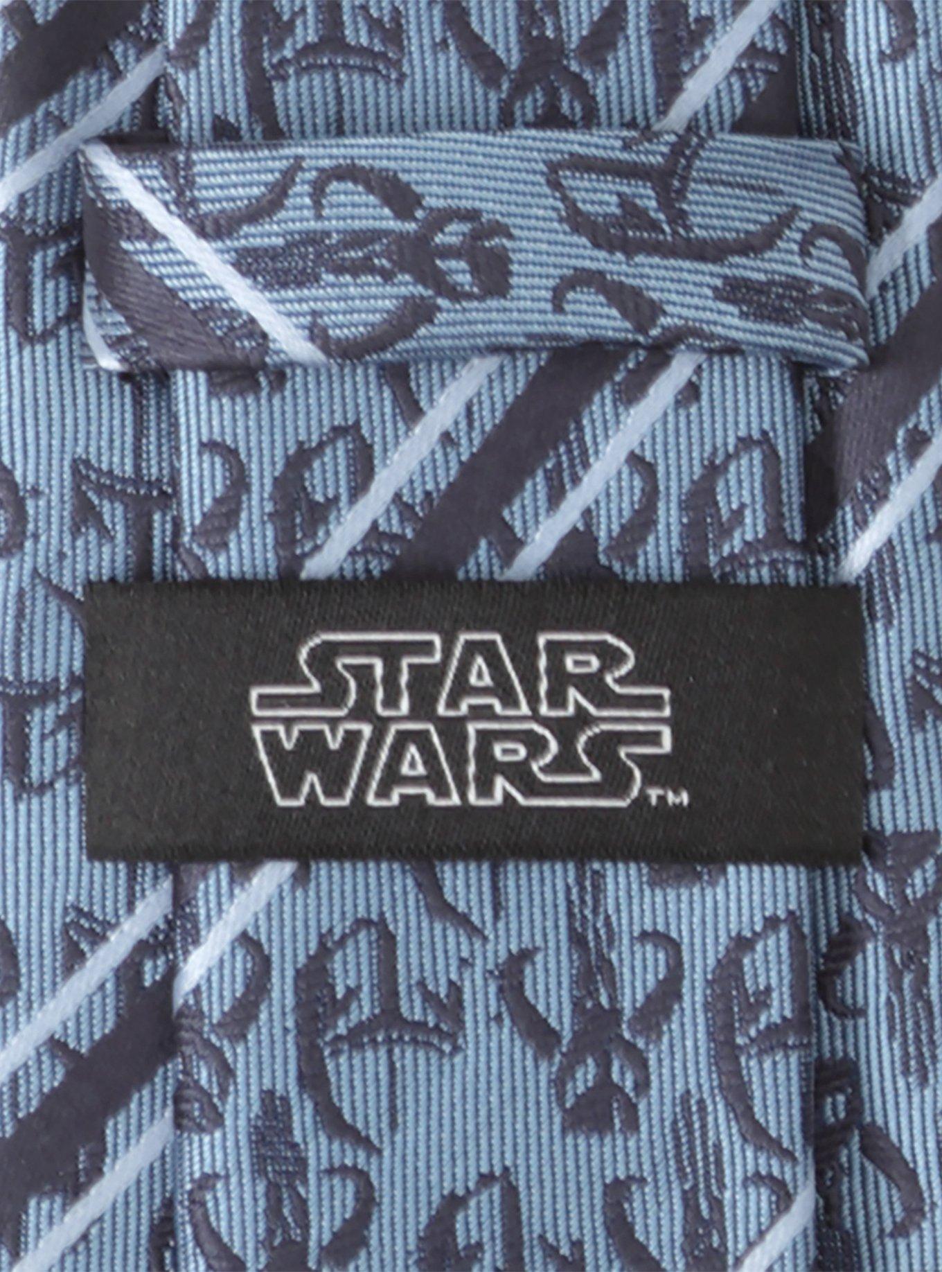 Star Wars The Mandalorian Mando Navy Stripe Tie